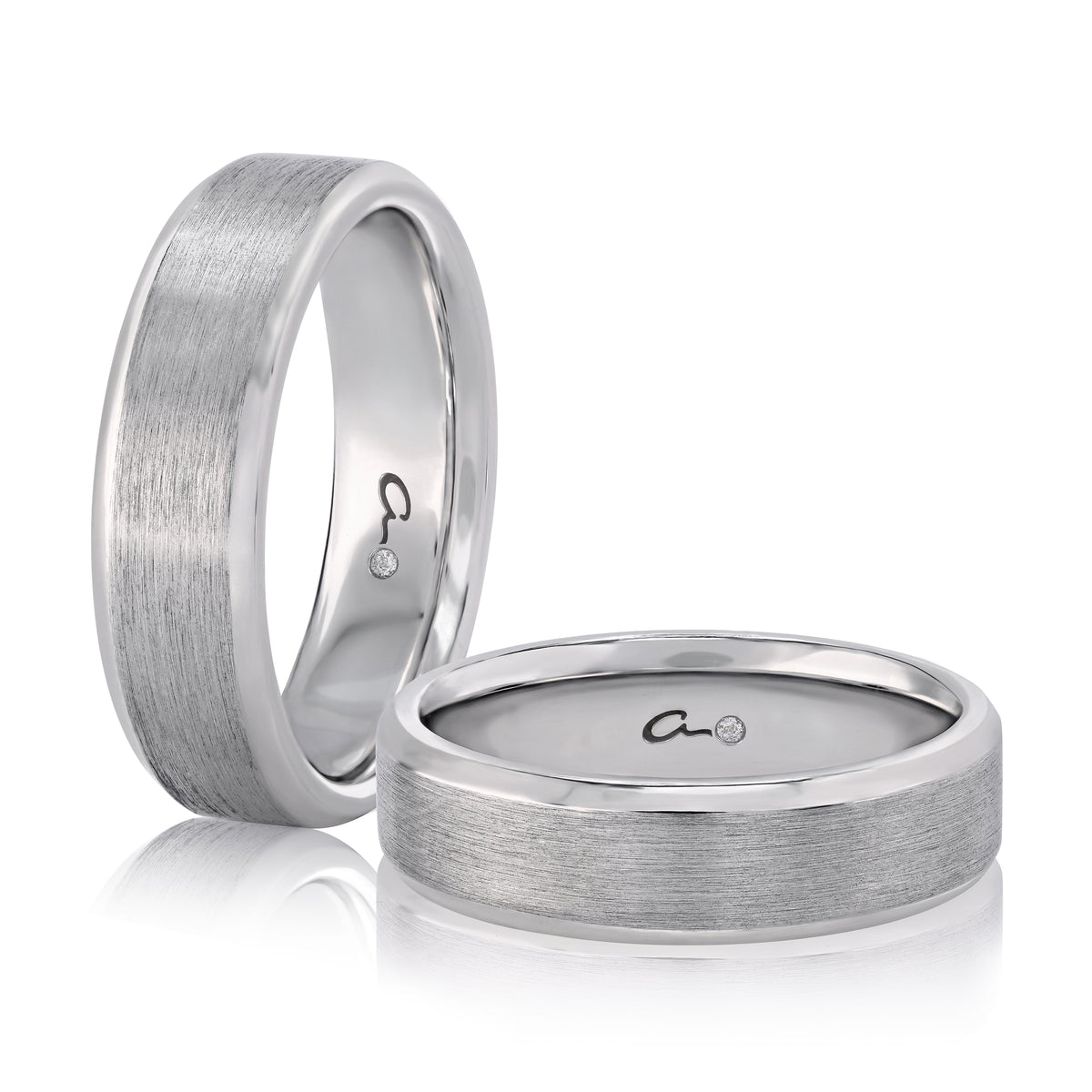 Modern Wire Brushed Finish Mens Wedding [BB0201-6/PL]