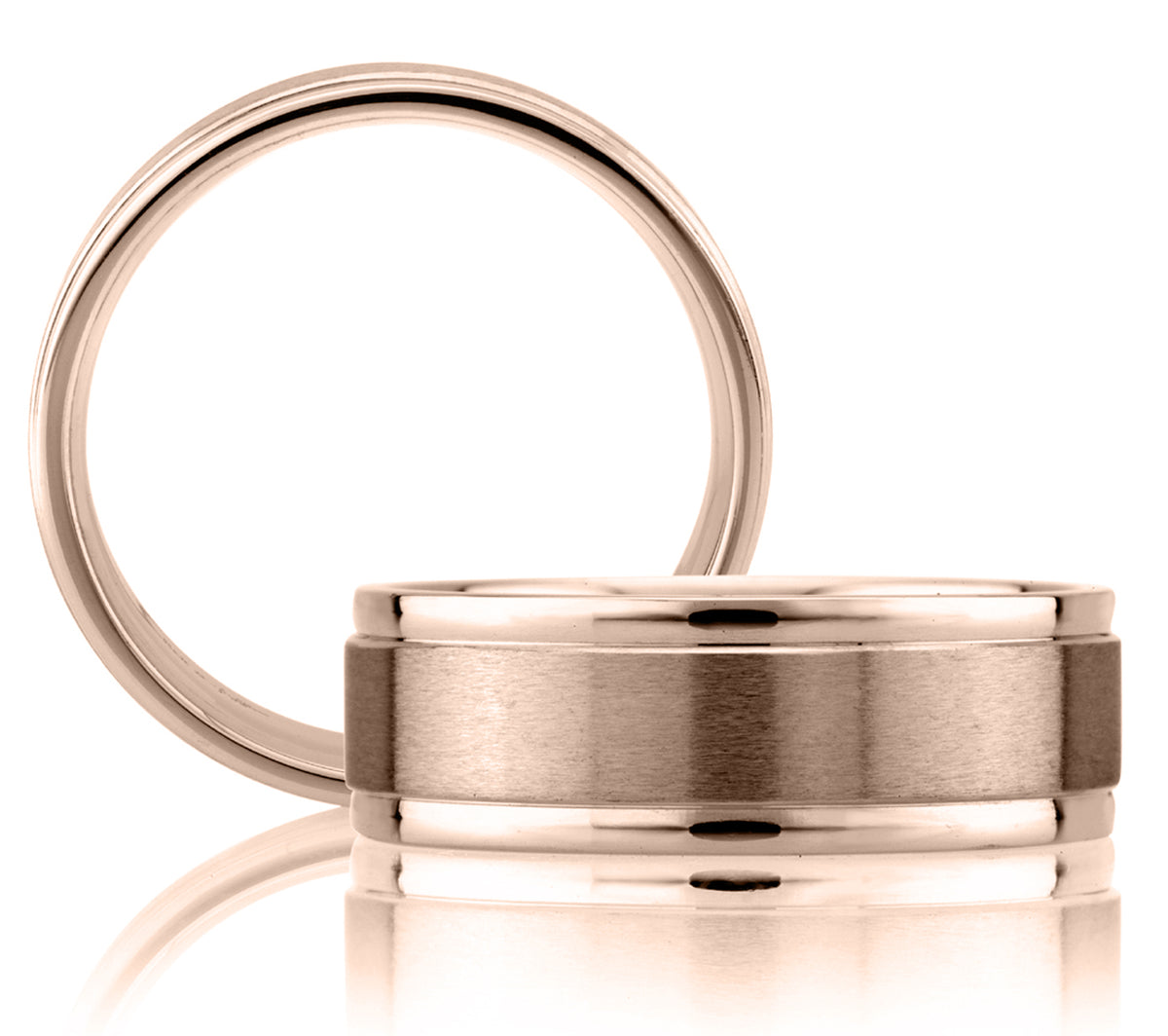 Two Tone Mens Wedding Band [BR4627-6/PL]