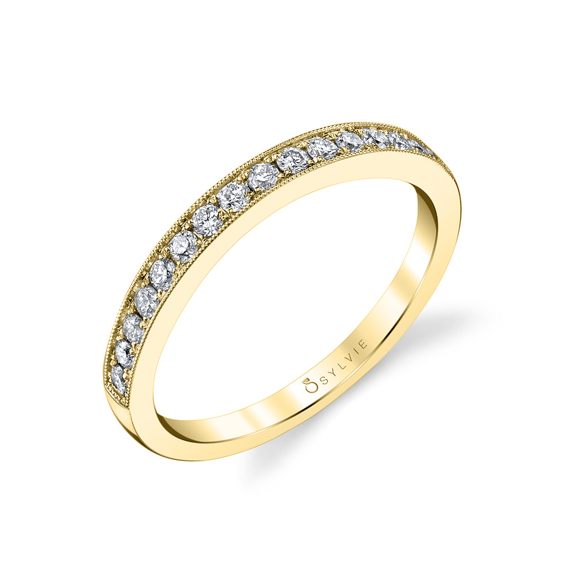 (18K Yellow) Classic Diamond Wedding Band