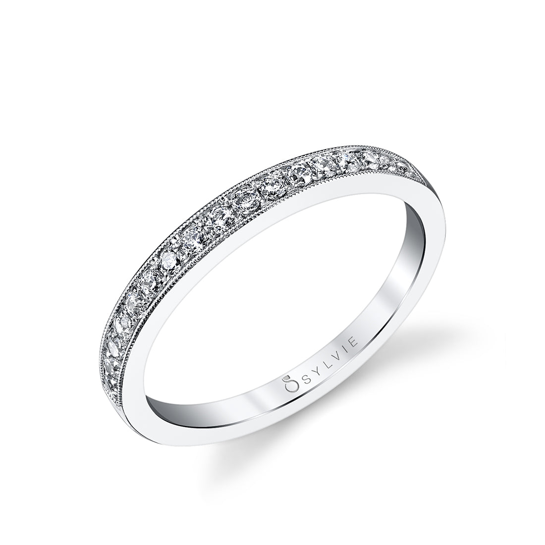 (Platinum White) Classic Wedding Band - Felicia