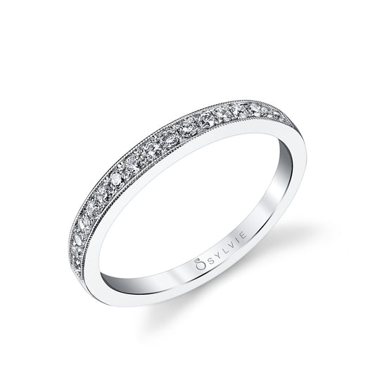 (Platinum White) Classic Wedding Band - Felicia