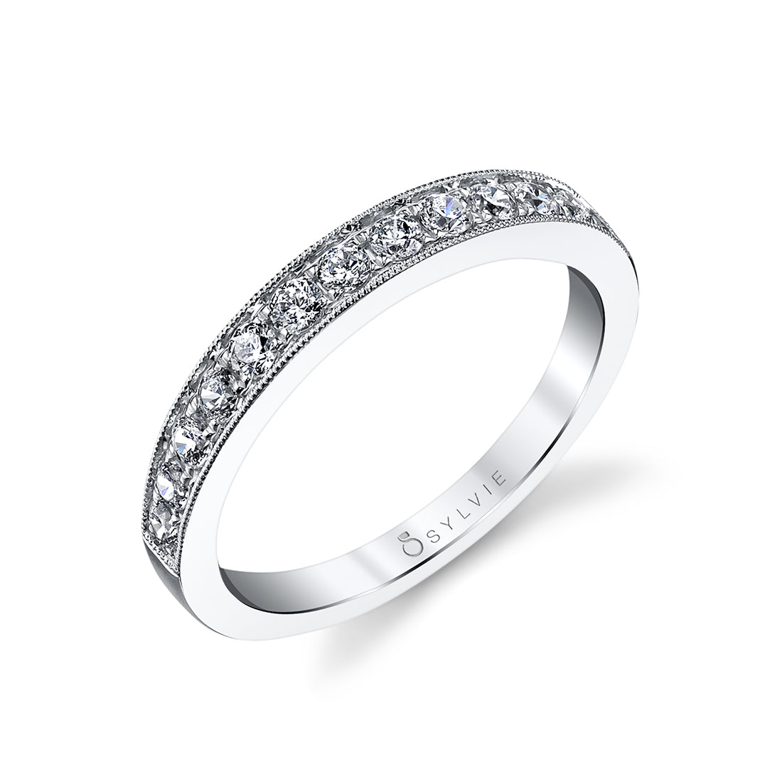 (14K White) Classic Wedding Band
