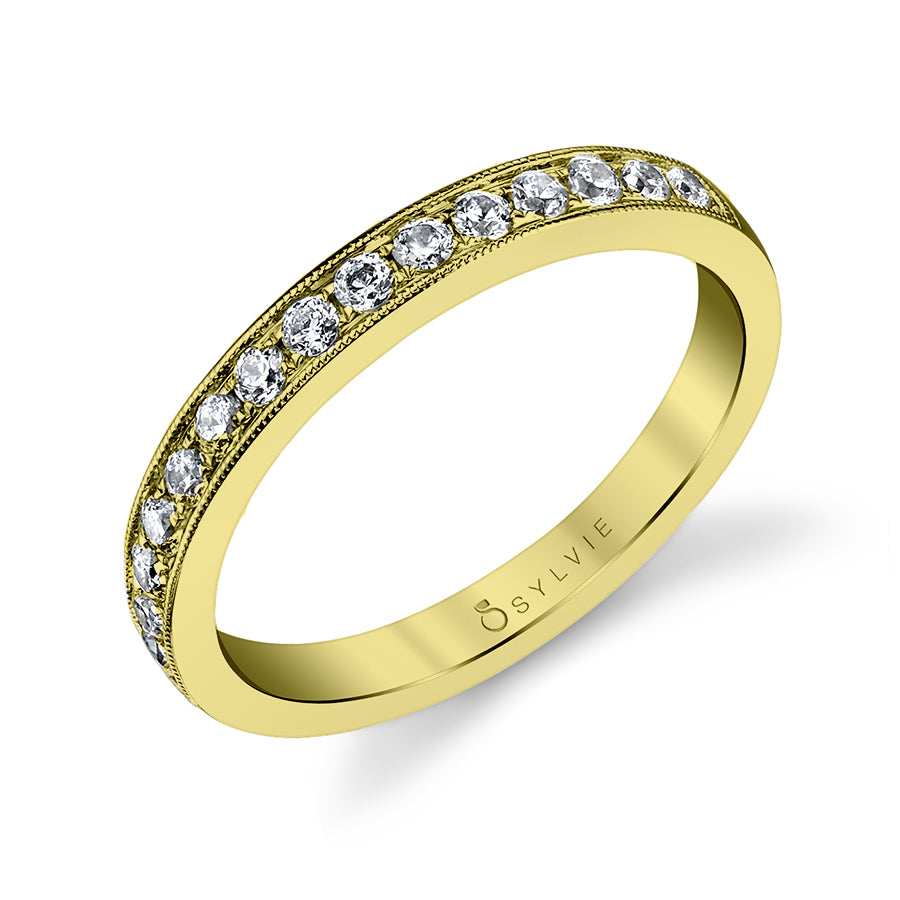 (14K Yellow) Classic Wedding Band - Noella