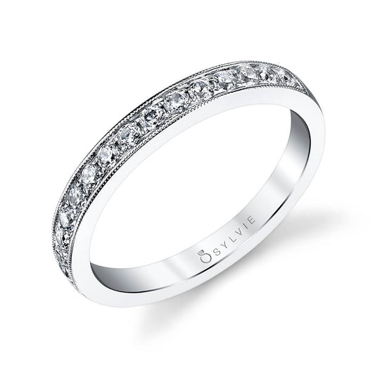 (Platinum White) Classic Wedding Band - Noella