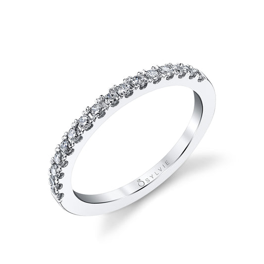 (Platinum White) Classic Wedding Band - Bridgette