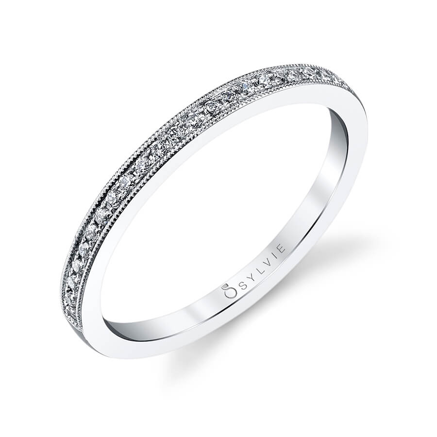 (18K Rose) Classic Wedding Band - Lilian