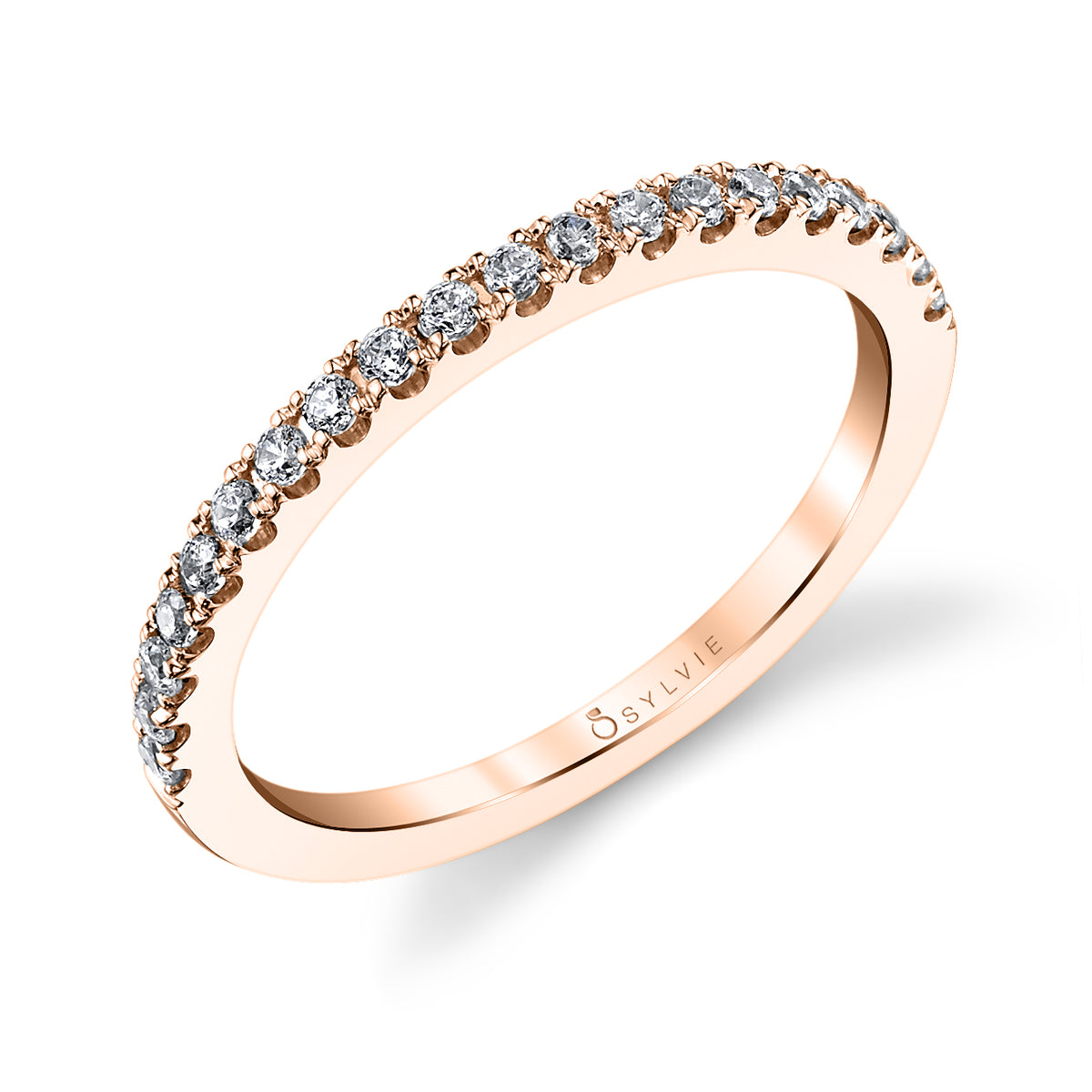 (18K Rose) Classic Wedding Band - Melodie