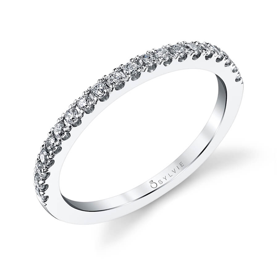 (Platinum White) Classic Wedding Band - Melodie