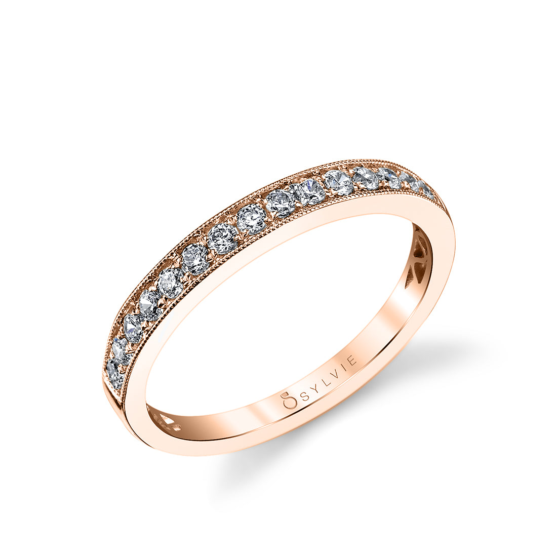 (14K Rose) Classic Wedding Band - Louisette