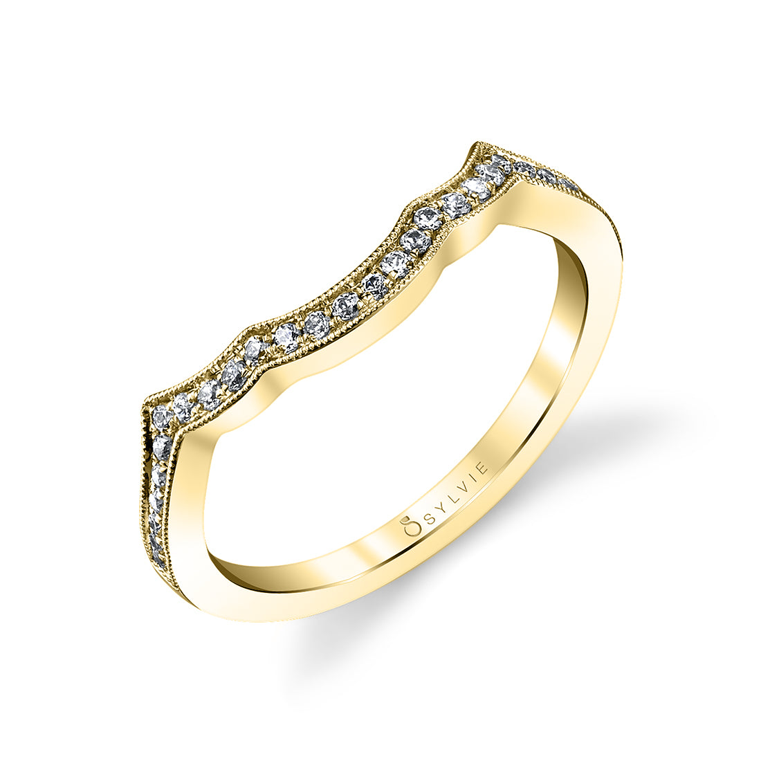 (14K Yellow) Vintage Inspired Wedding Band