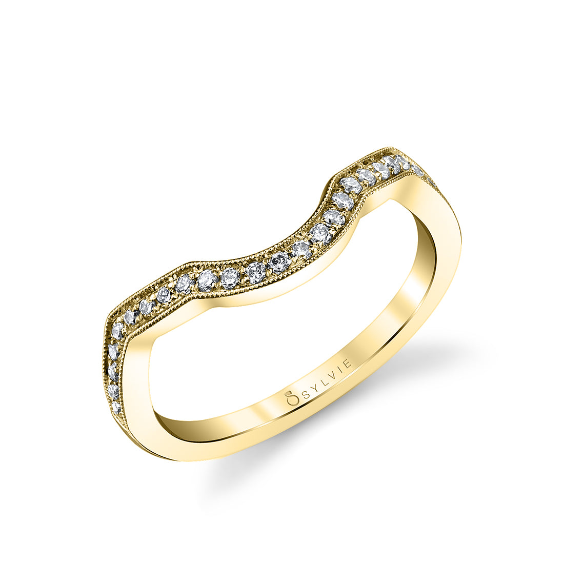 (14K Yellow) Vintage Channel Set Wedding Band - Mirielle