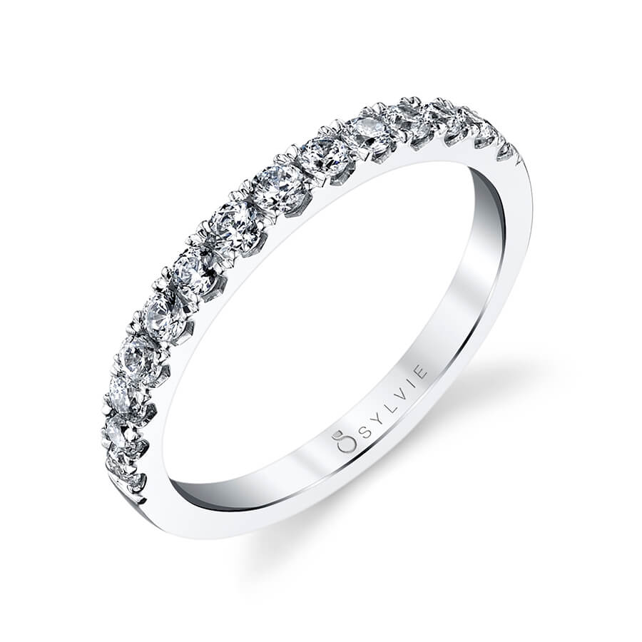 (Platinum White) Classic Wedding Band - Luna
