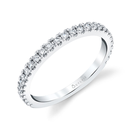 (18K White) Classic Wedding Band - Loan