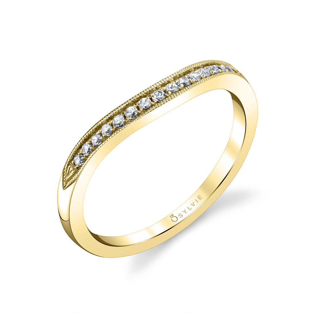 (18K Yellow) Vintage Inspired Wedding Band