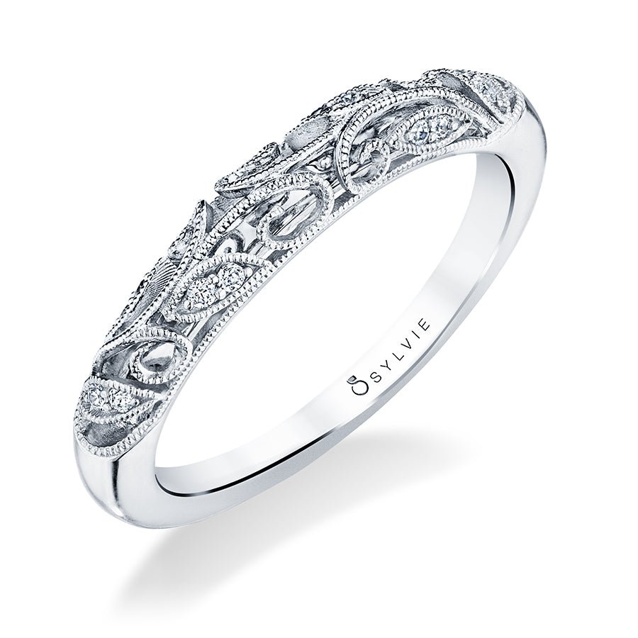 (Platinum White) Modern Vintage Wedding Ring - Roial