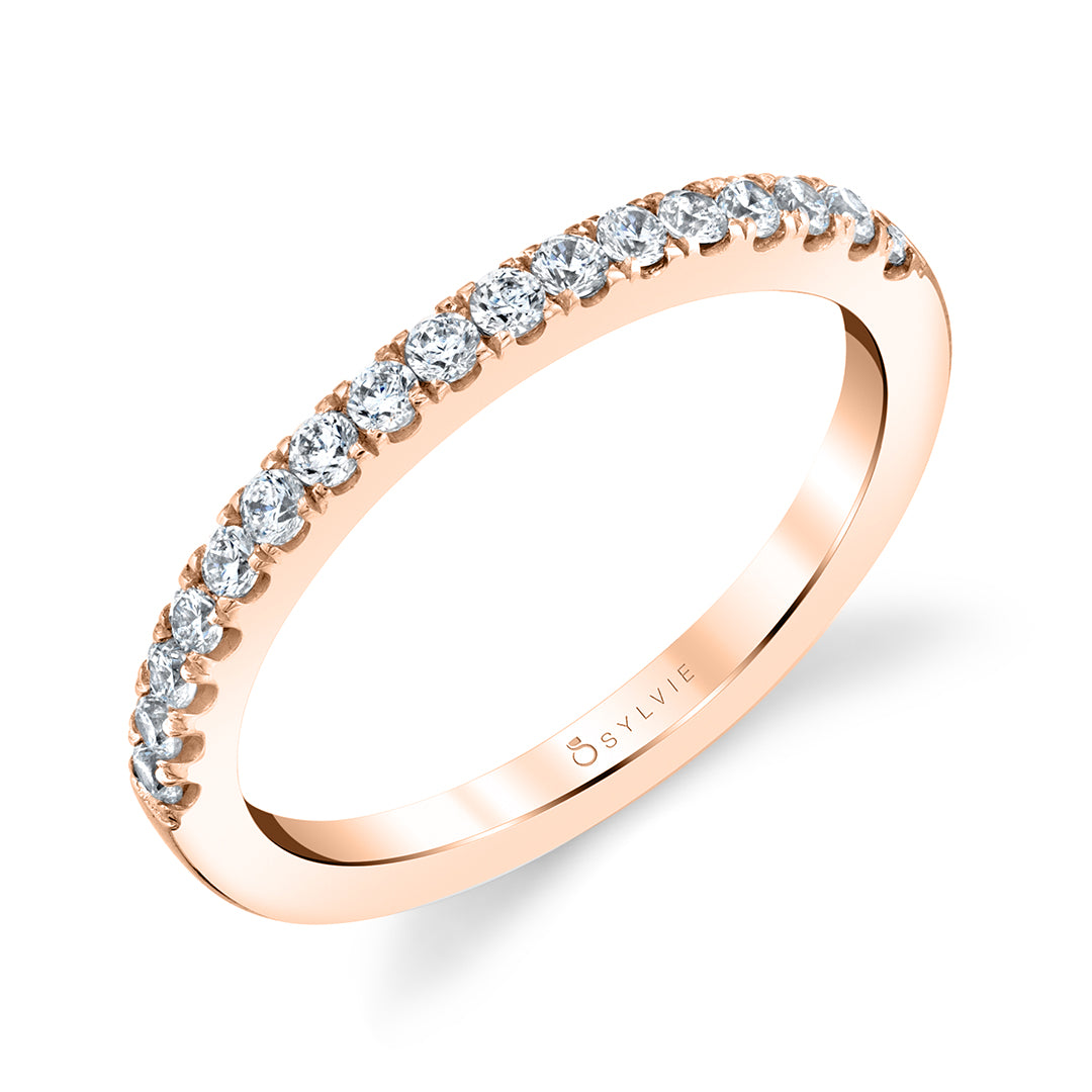 (18K Rose) CLASSIC WEDDING BAND - Emma