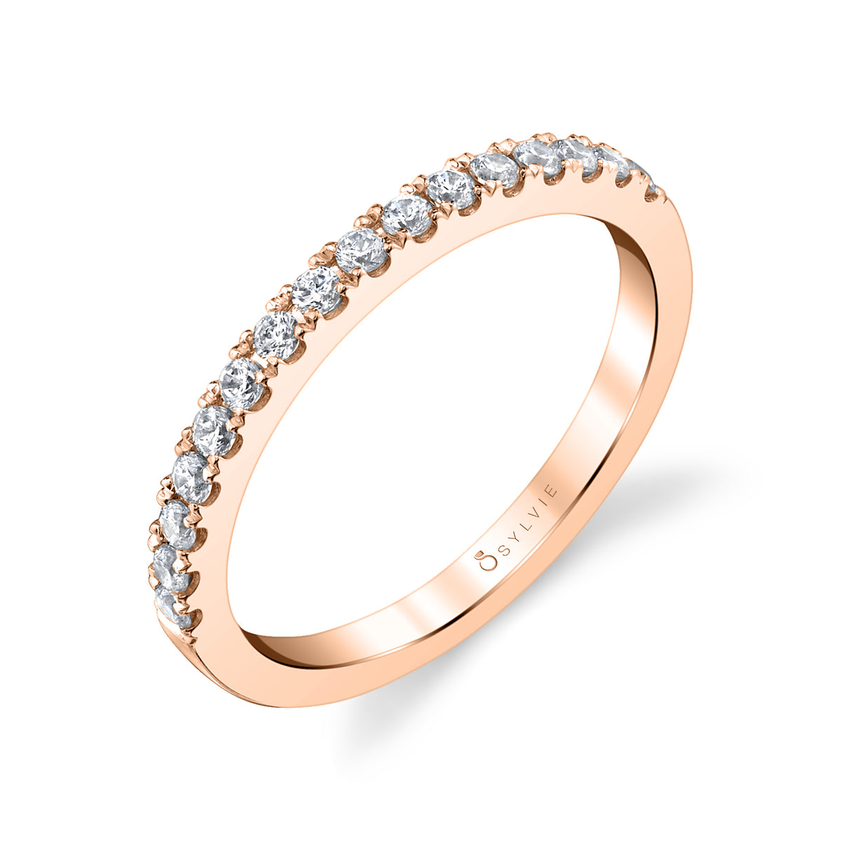 (18K Rose) Classic Wedding Band - Celeste