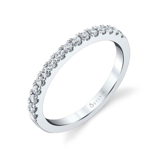 (Platinum White) Classic Wedding Band - Celeste