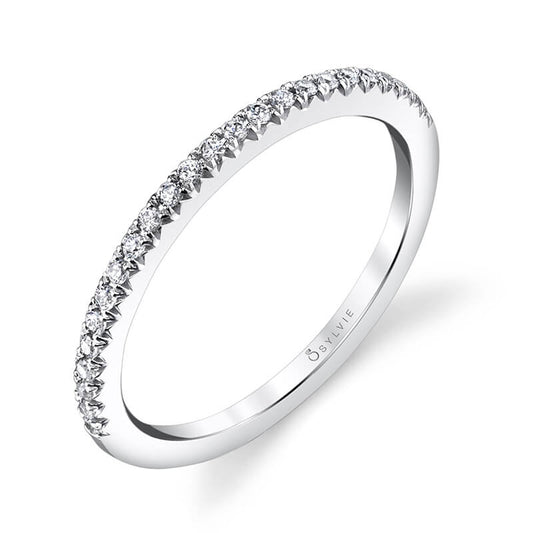 (Platinum White) Classic Wedding Band - Camilla