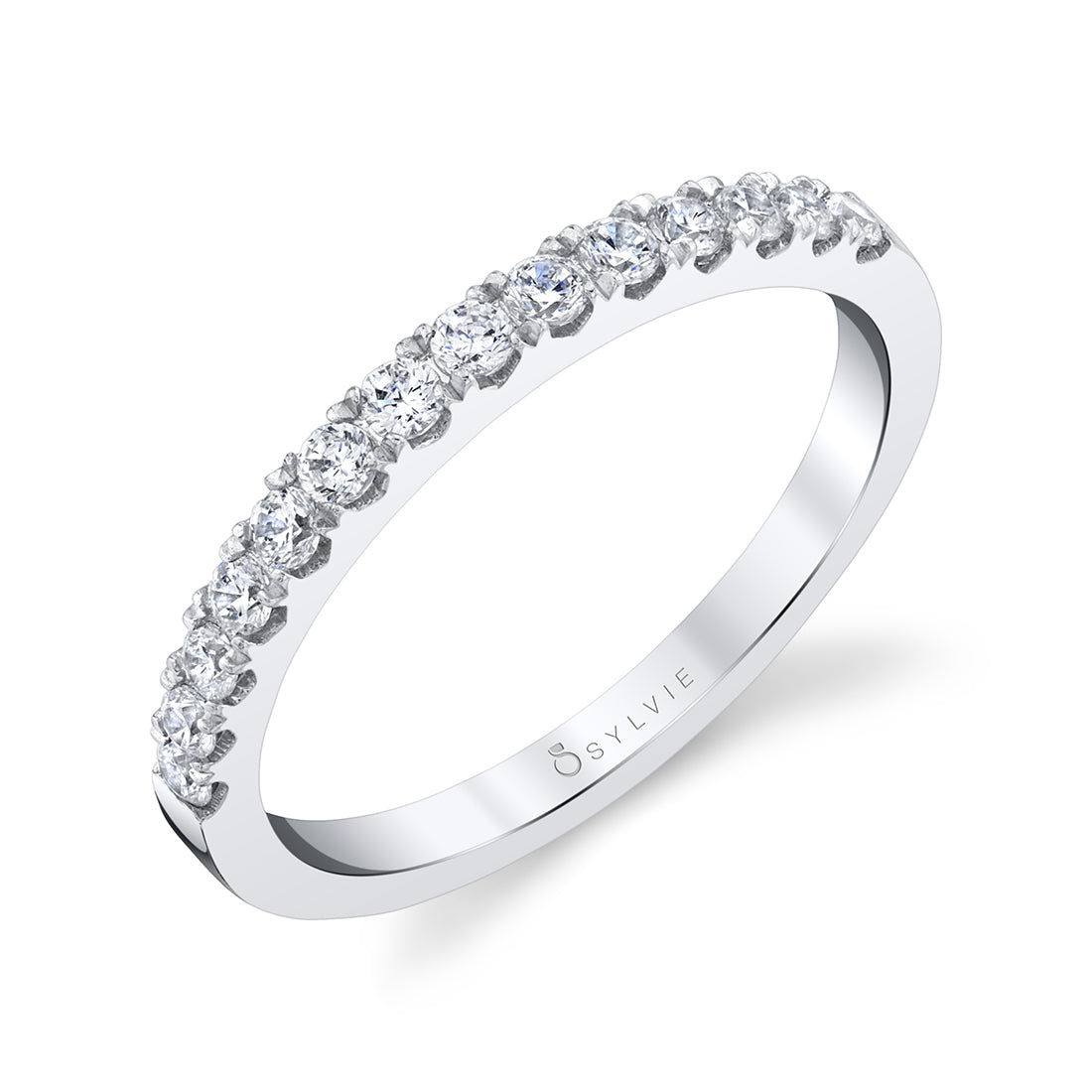 (14K White) Isadora - Classic Wedding Band
