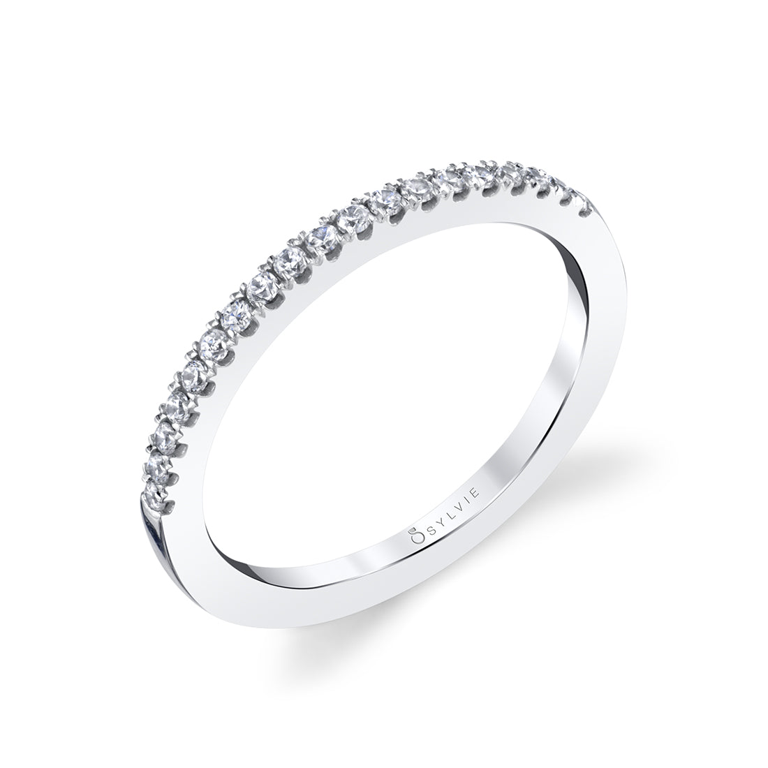 (14K White) Classic Wedding Band
