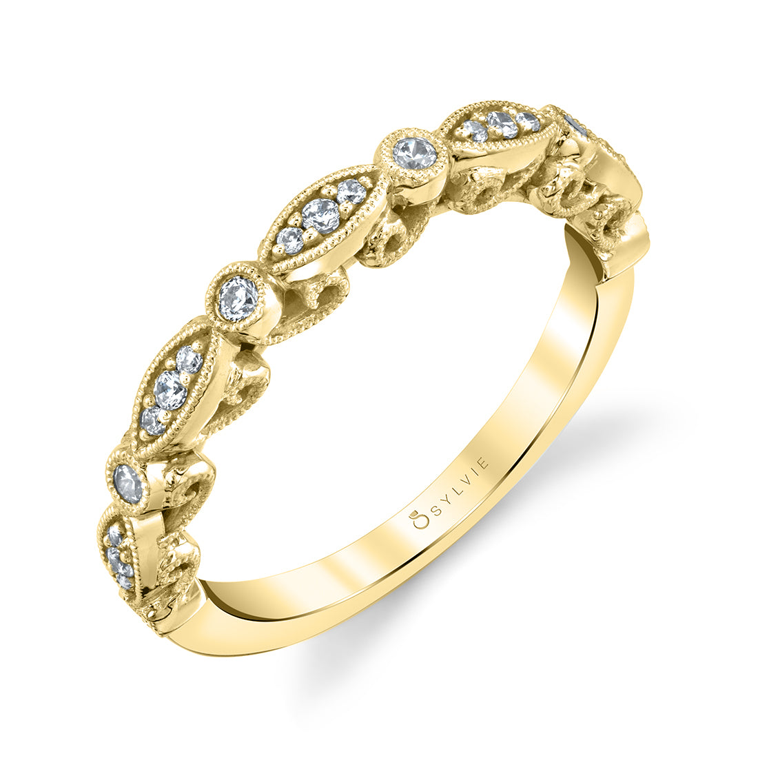 (14K Yellow) Orianne - Vintage Wedding Band