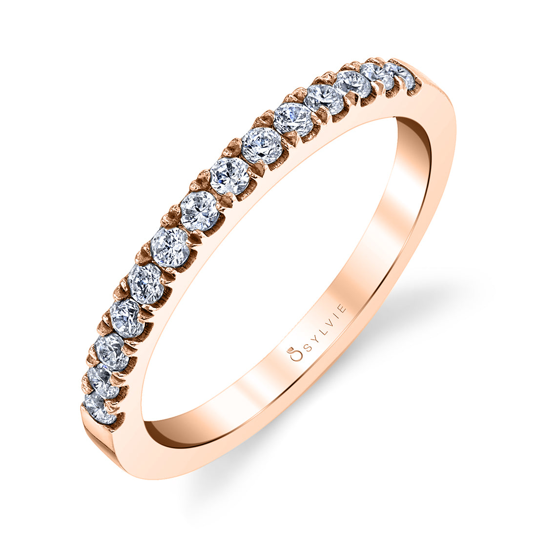 (14K Rose) Ameline - Classic Wedding Band