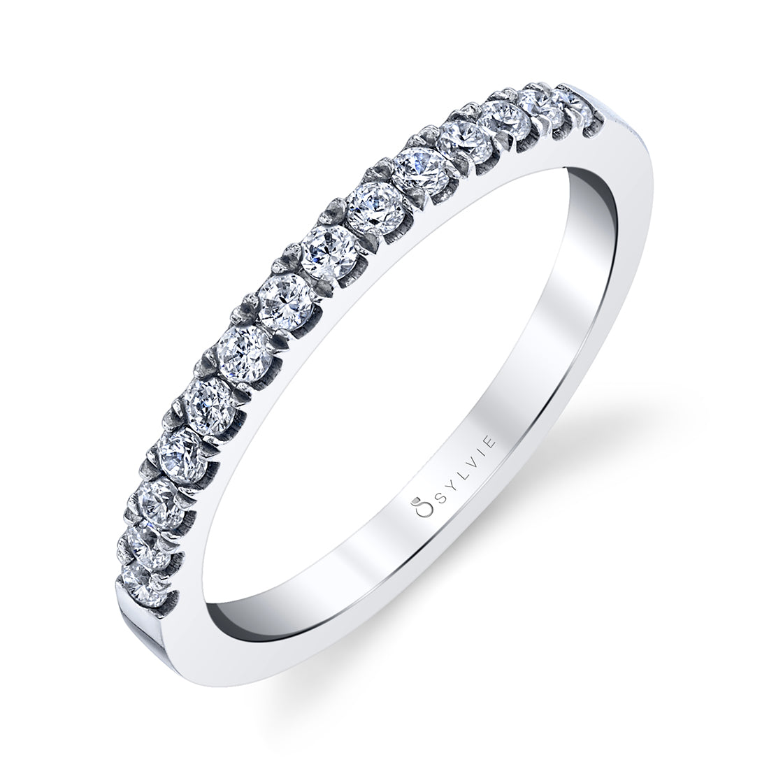 (14K White) Ameline - Classic Wedding Band