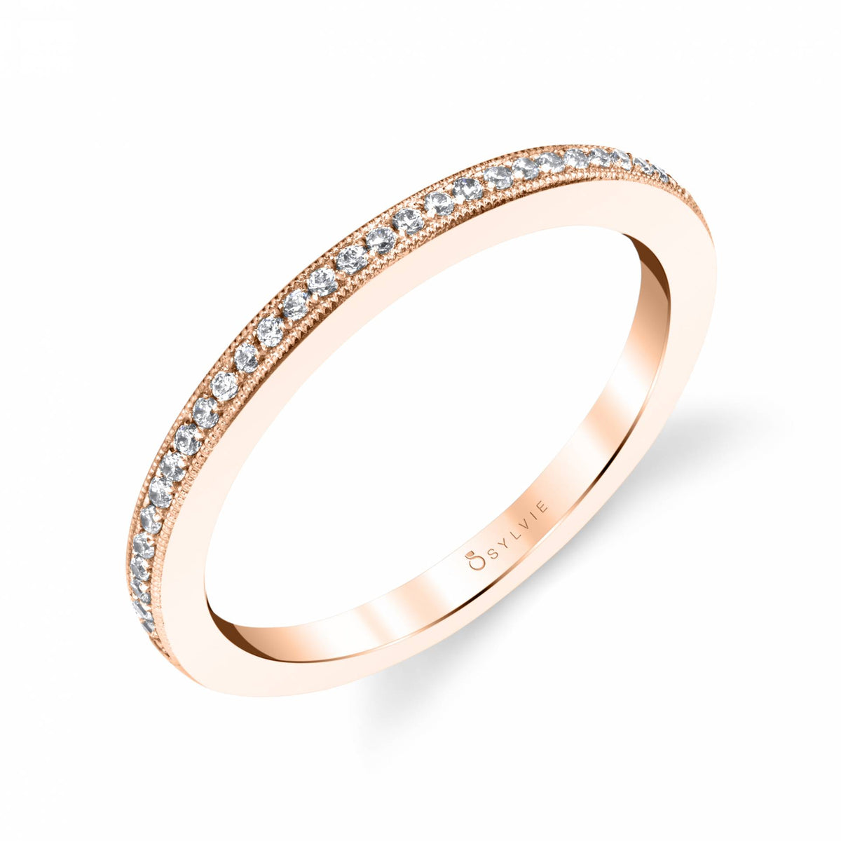 (14K Rose) Vintage Wedding Band