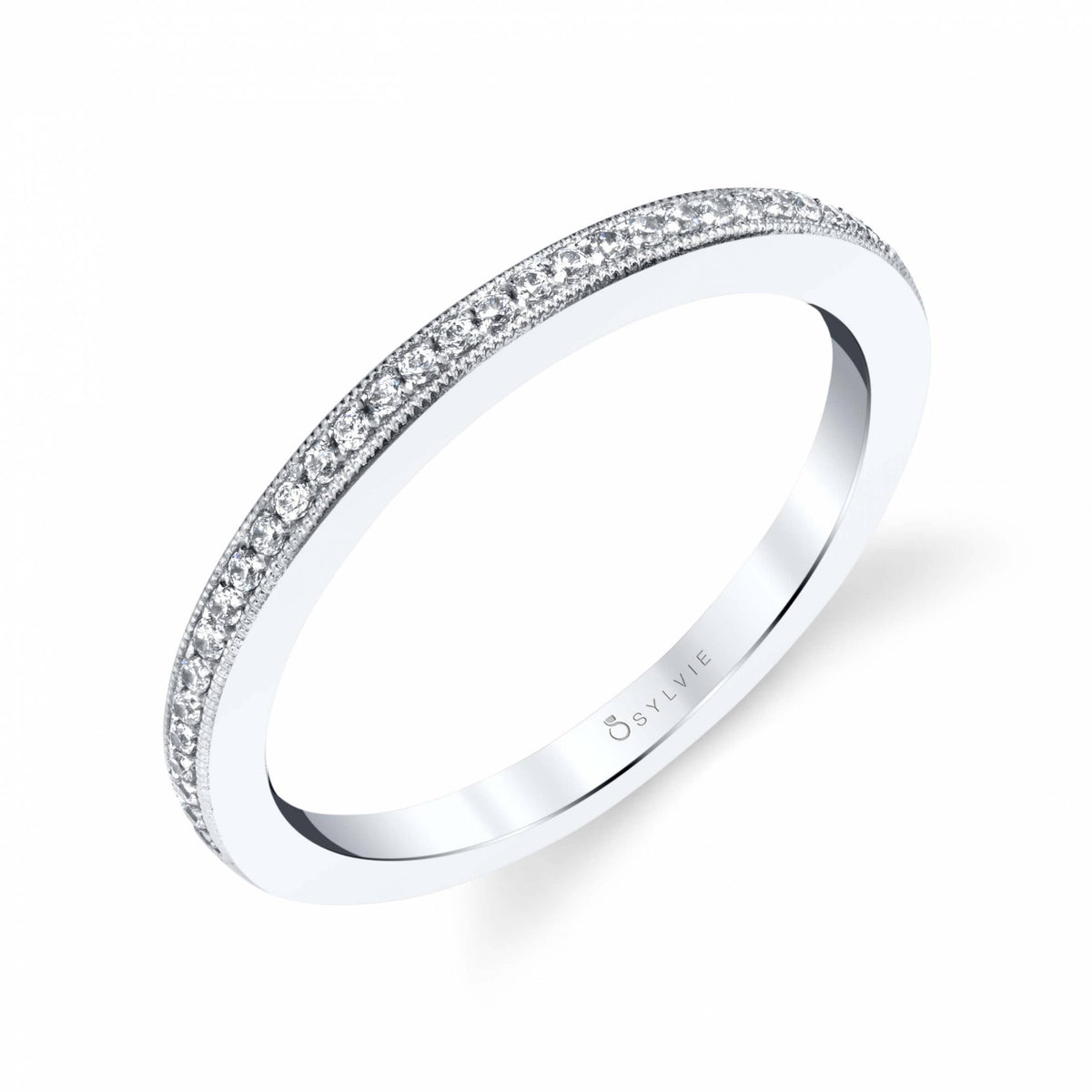 (Platinum White) Vintage Wedding Band