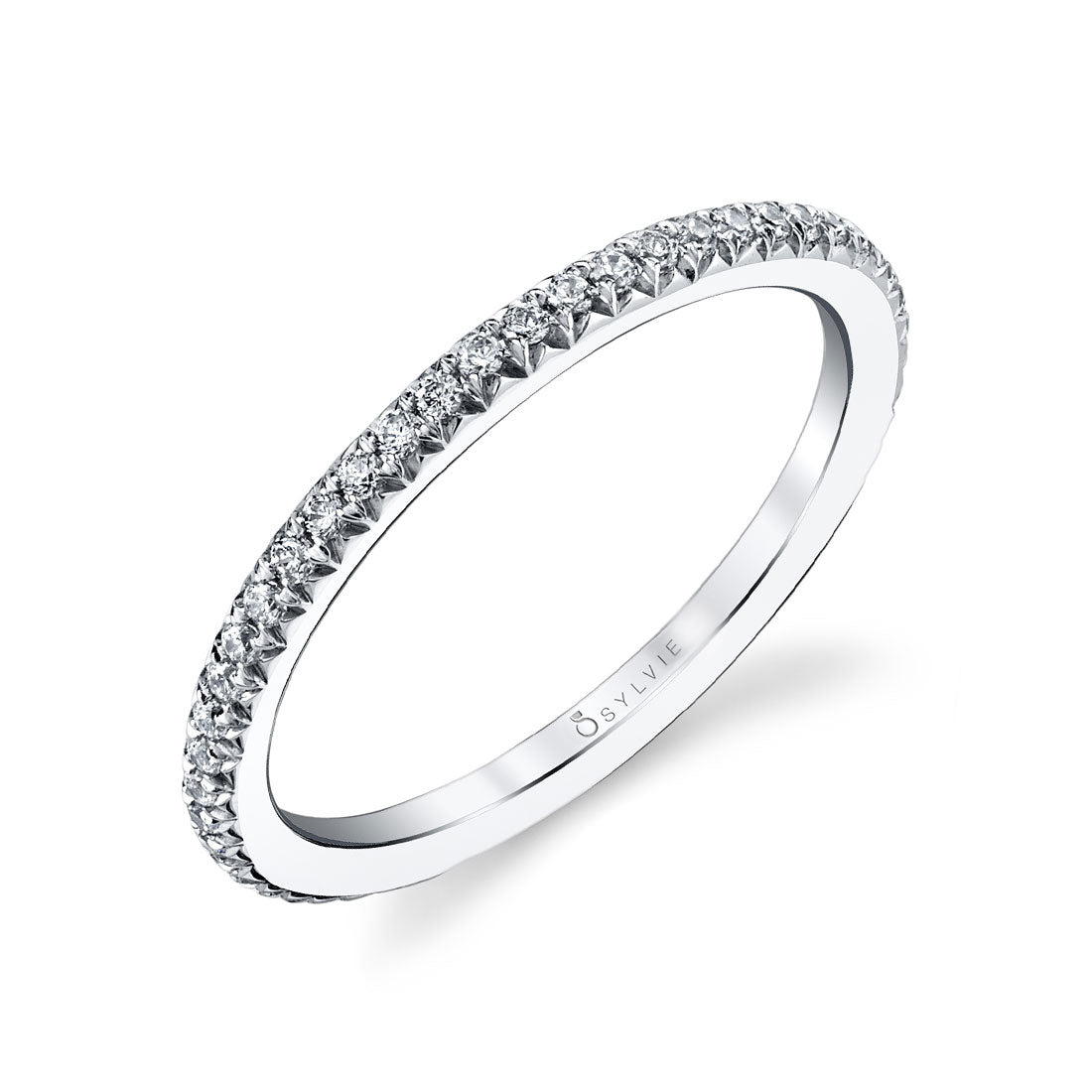 (14K White) Classic Wedding Band - Vivian