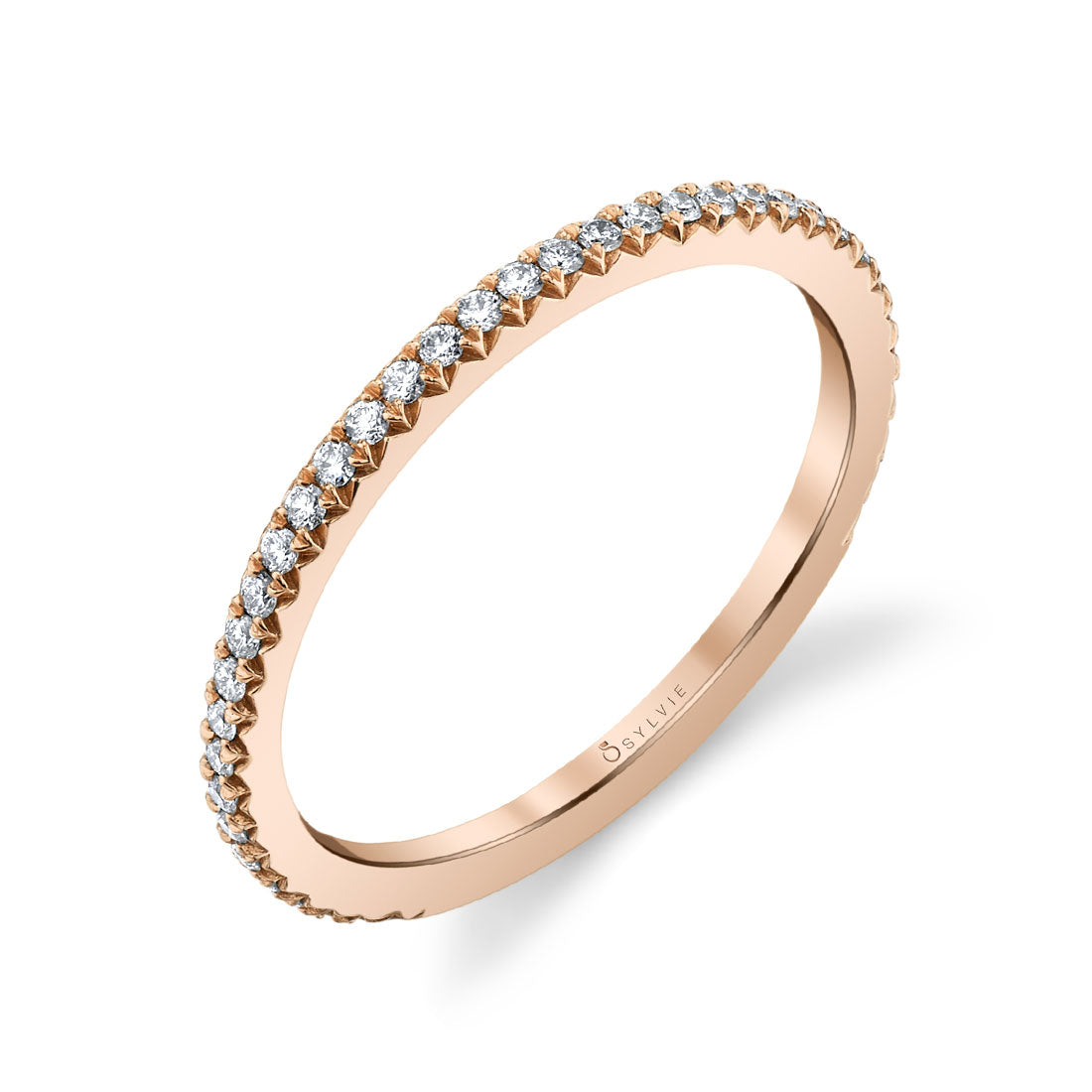 (18K Rose) Classic Wedding Band - Vivian