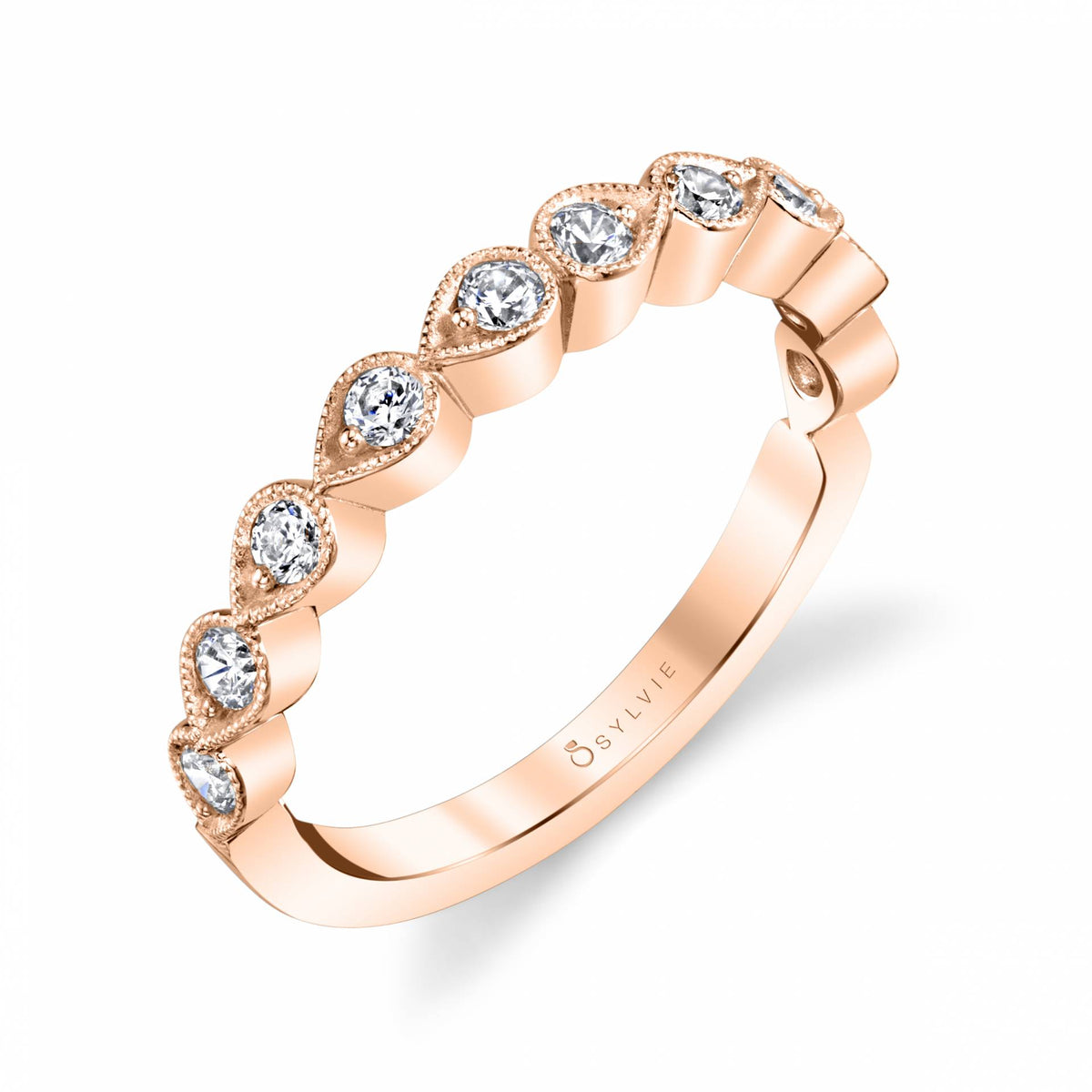 (14K Rose) Vintage Wedding Band