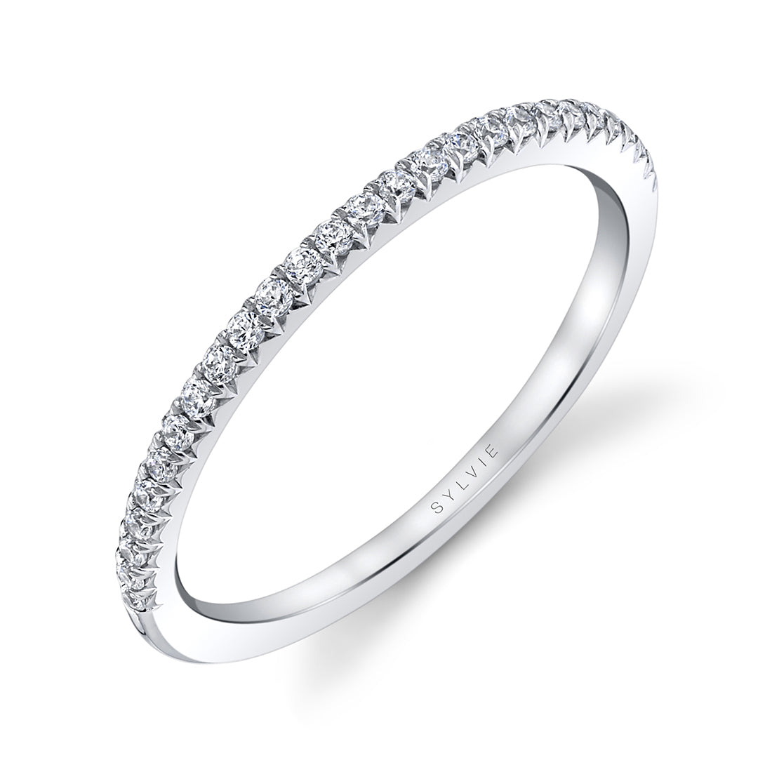 (14K White) Classic Wedding Band