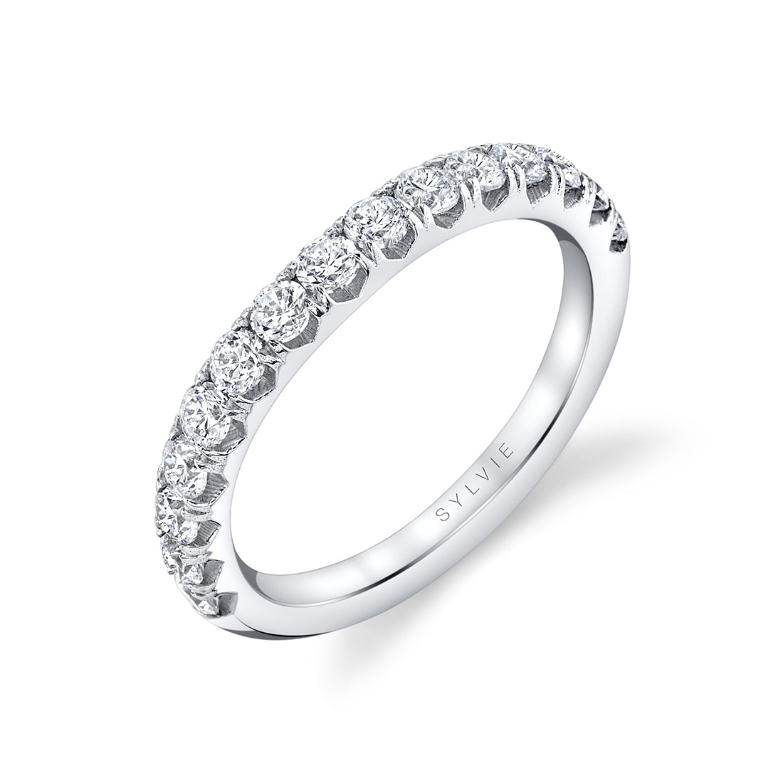 (Gallery) Shared Prong Diamond Wedding Band