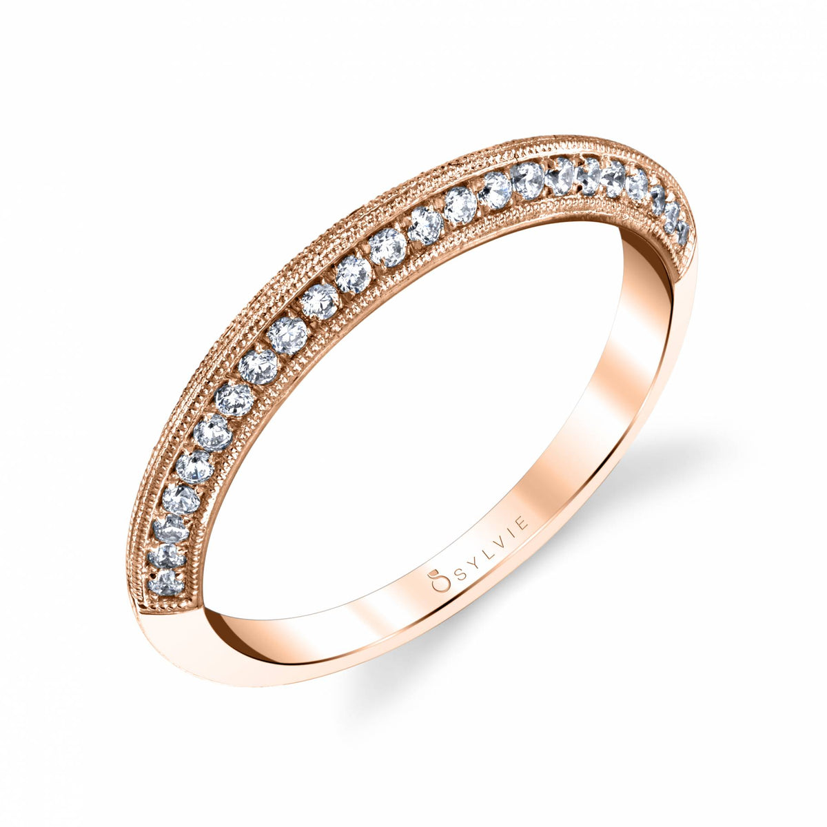 (14K Rose) Classic Wedding Band