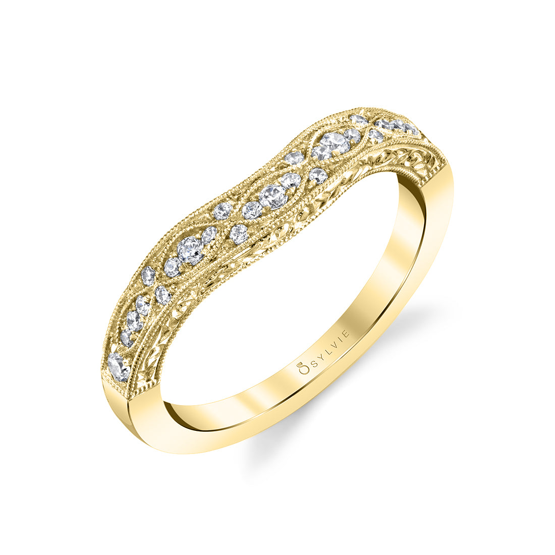(18K Yellow) Vintage Wedding Band