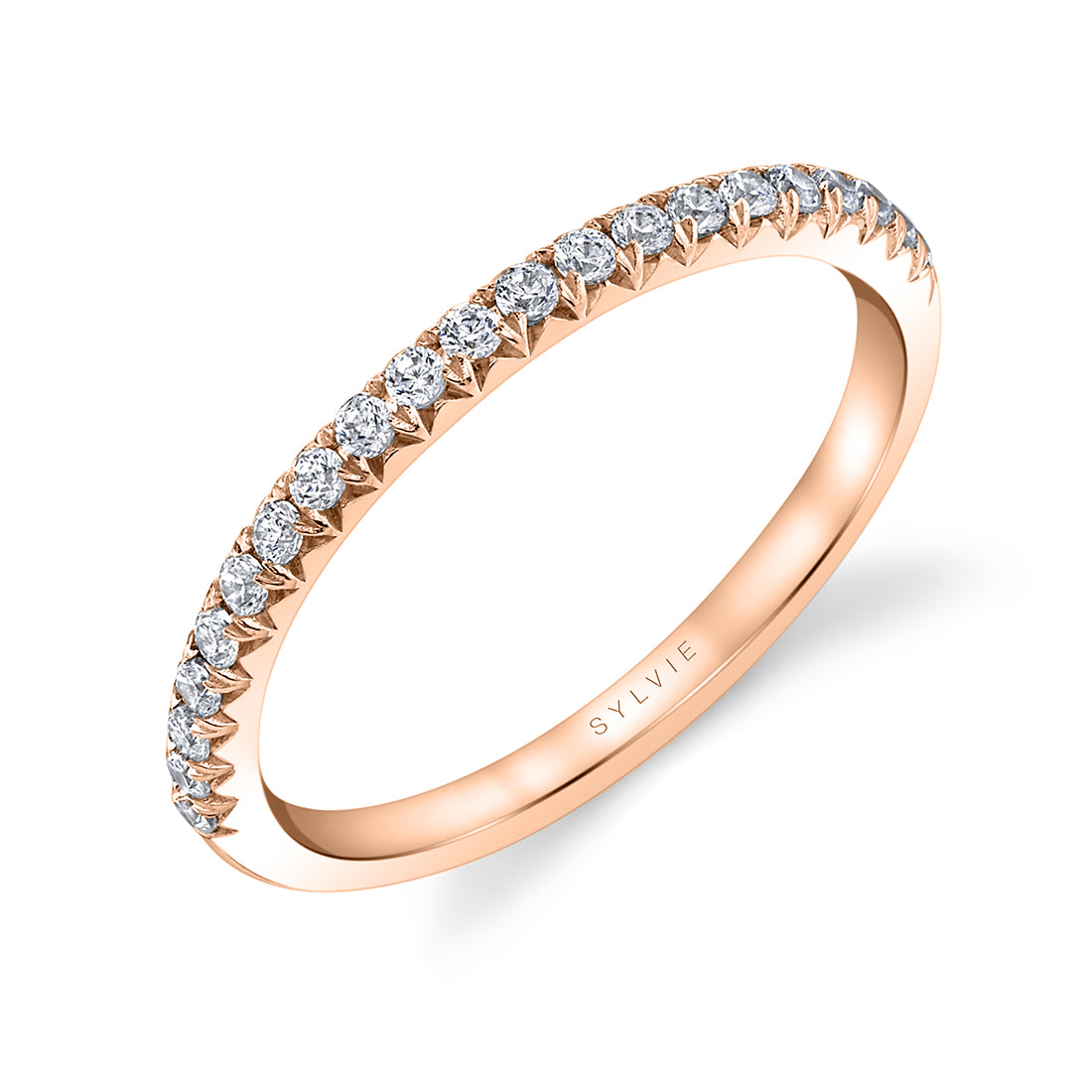 (14K Rose) Classic Wedding Band