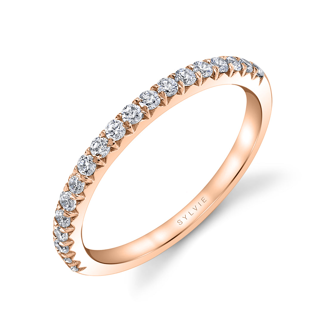 (14K Rose) Classic Wedding Band