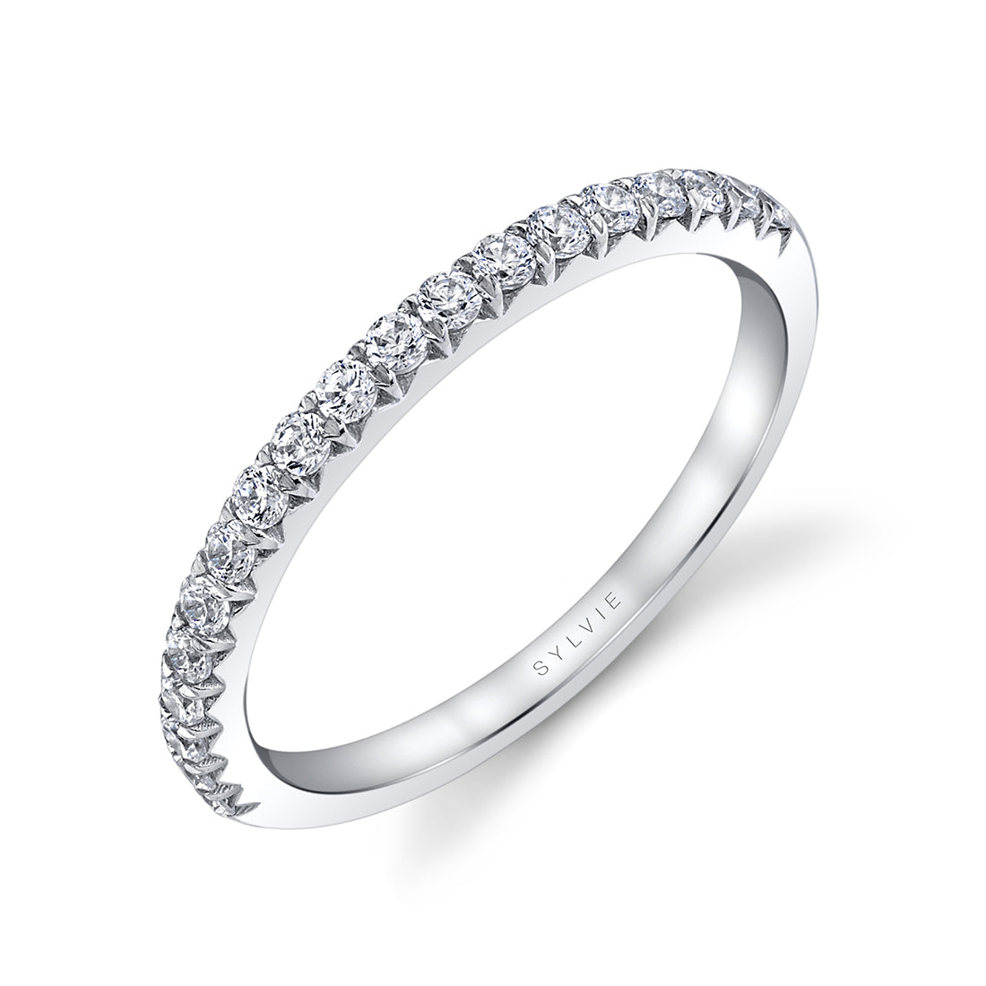 (18K White) Classic Wedding Band