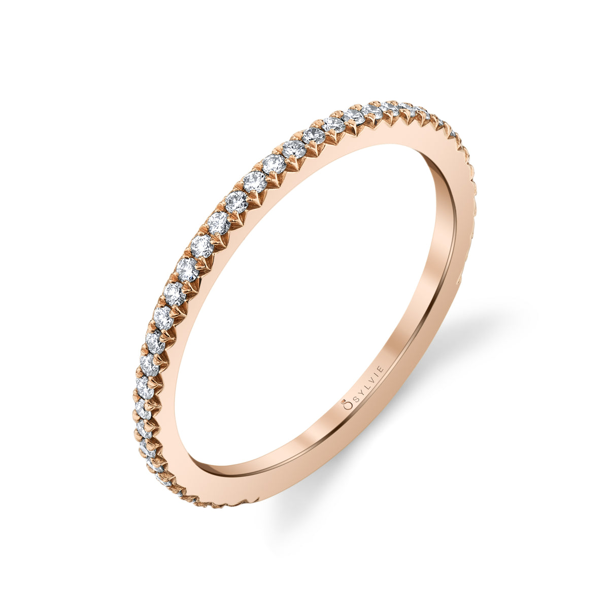 (18K Rose) Classic Wedding Band - Maryam