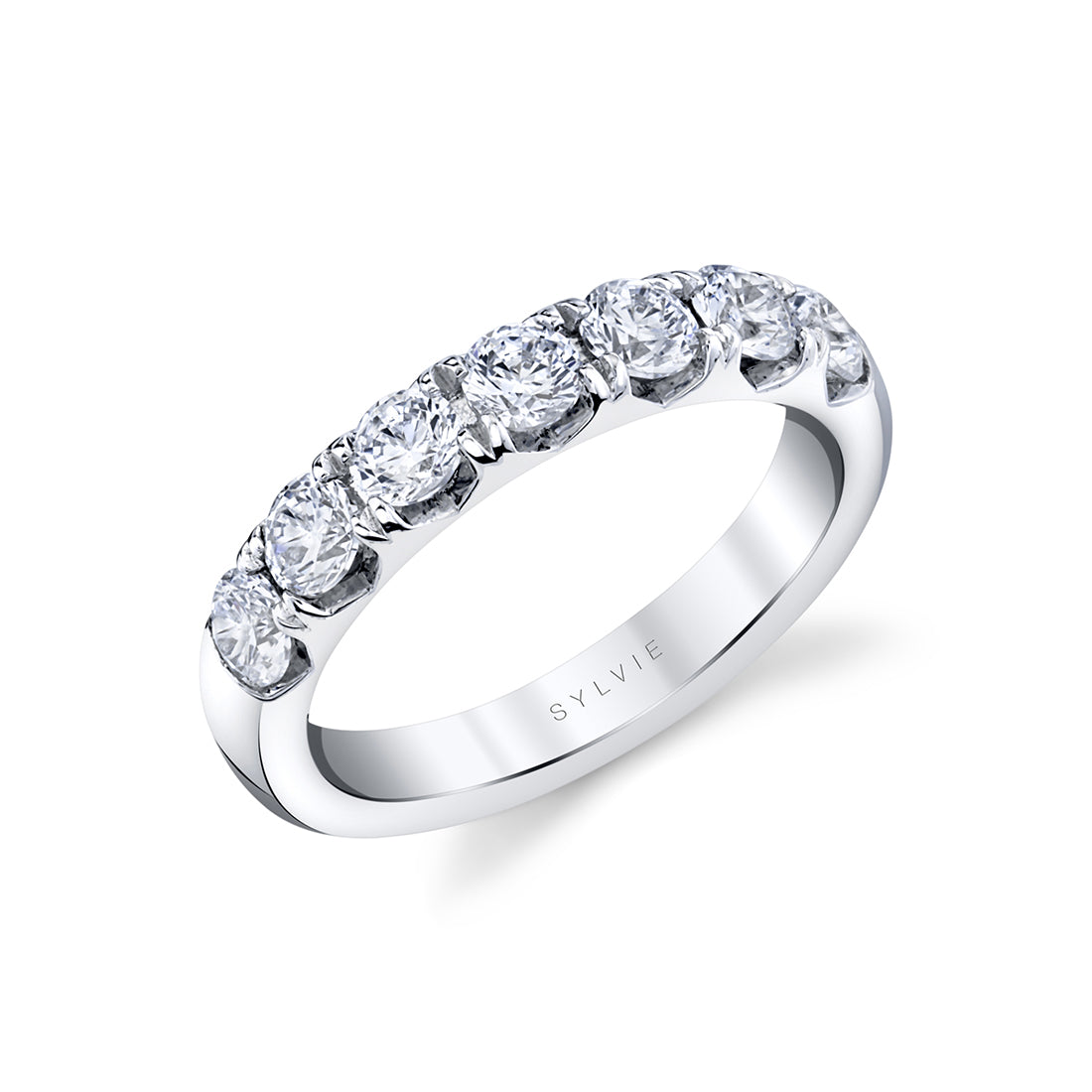 (Gallery) Thick Band Classic Diamond Wedding Ring - Davina