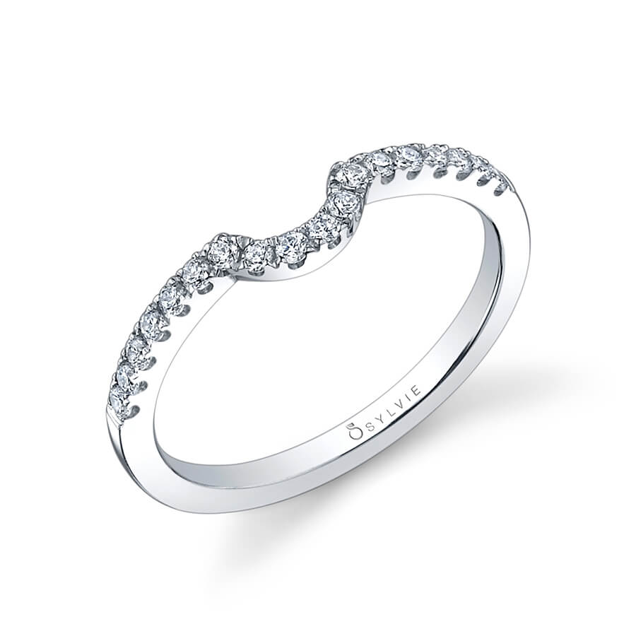 (Gallery) Curved Diamond Wedding Band