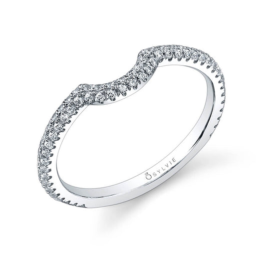 (18K Yellow) Curved Wedding Band