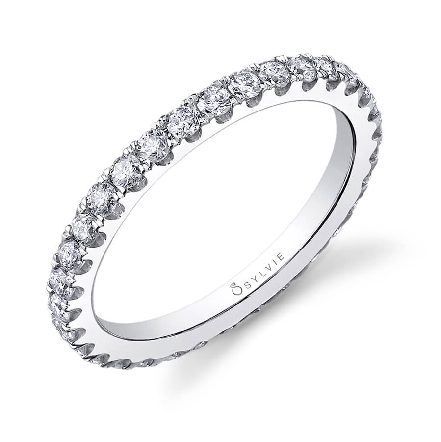 (14K White) Classic Wedding Band