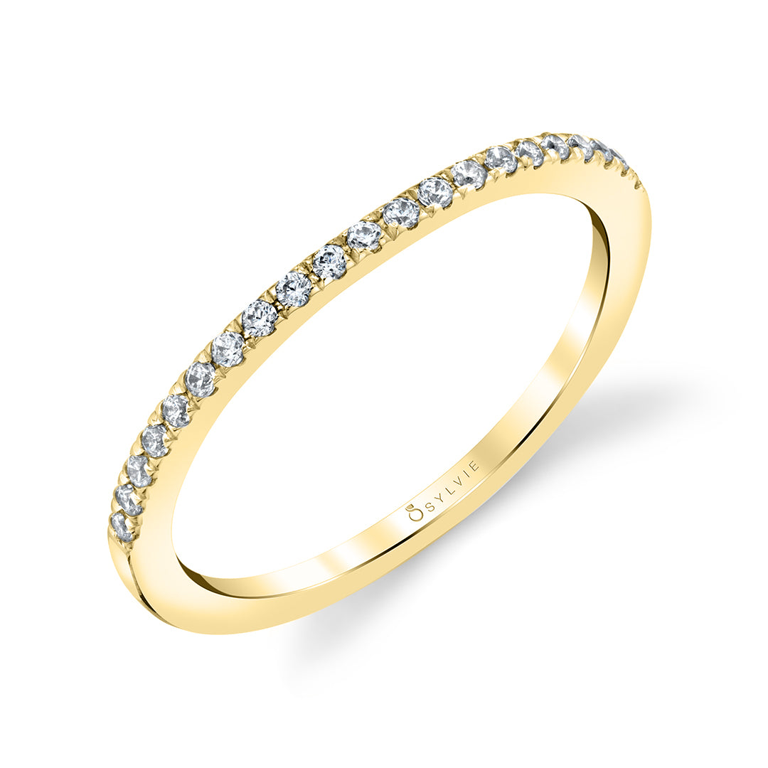 (14K Yellow) Theresa - Classic Shared Prong Wedding Band