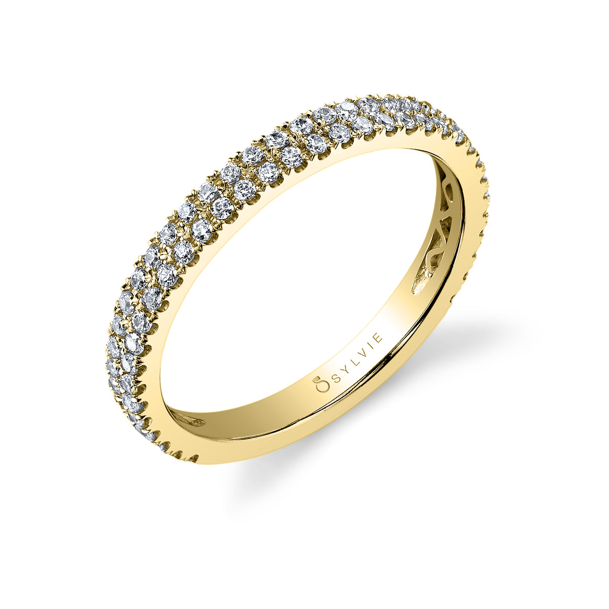 (18K Yellow) Classic Double Row Wedding Band