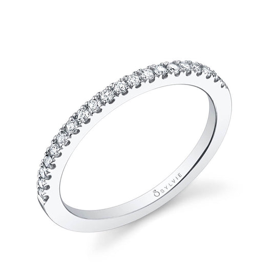 (18K Rose) Classic Diamond Wedding Band