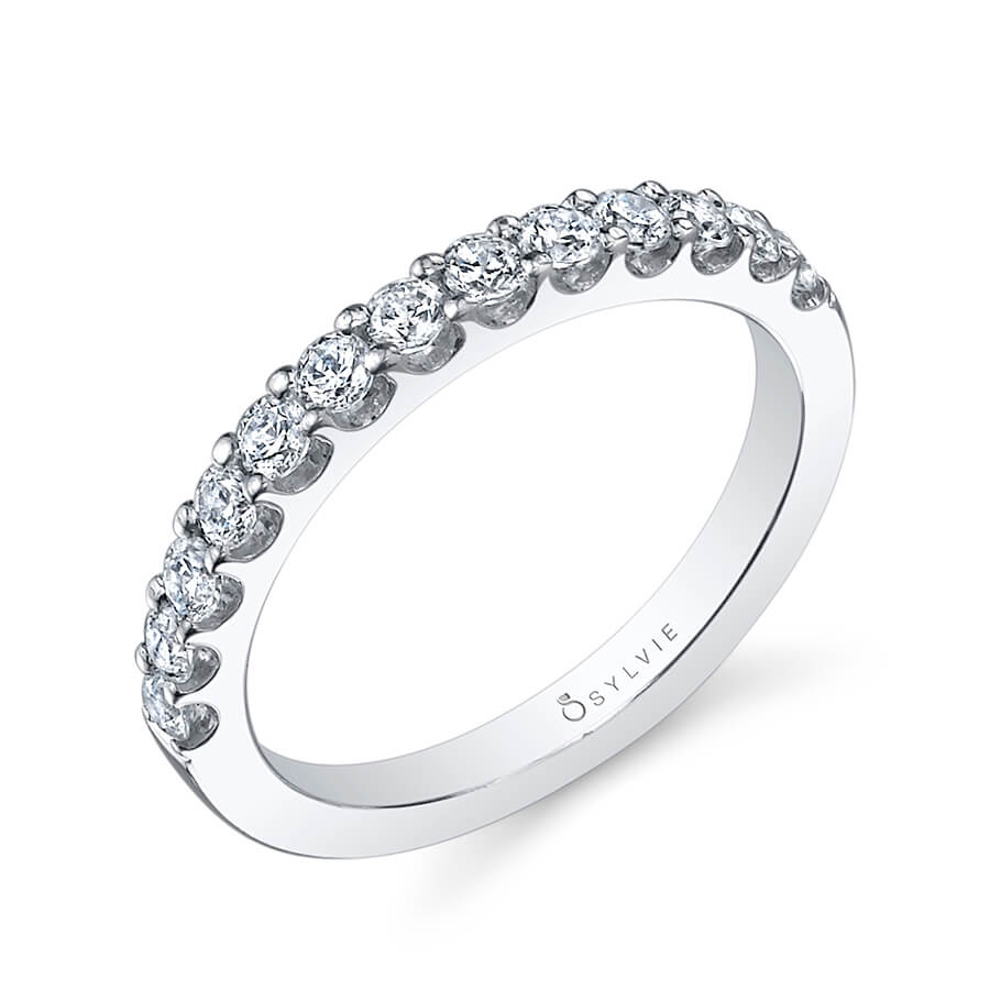 (18K Yellow) Classic Prong Set Wedding Band