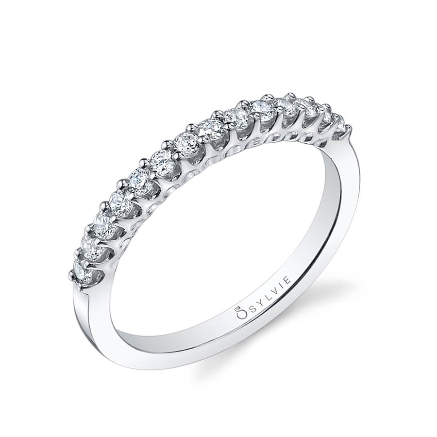 (18K White) Classic Wedding Band